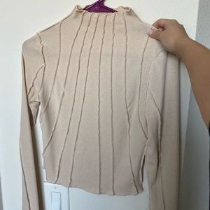 Long sleeve nude top